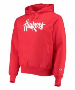 New π Champion Nebraska Huskers Vault Logo Reverse Weave Hoodie - Men π