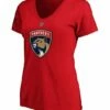 Budget 😀 Fanatics Jonathan Huberdeau Florida Panthers Authentic Stack V-Neck Tee - 👩 Women & Plus 🛒