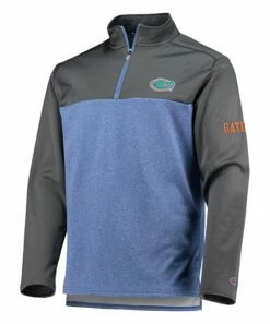 Hot Sale 👍 Champion Florida Gators Color Block Gameday Quarter-Zip Pullover - Men 🎉