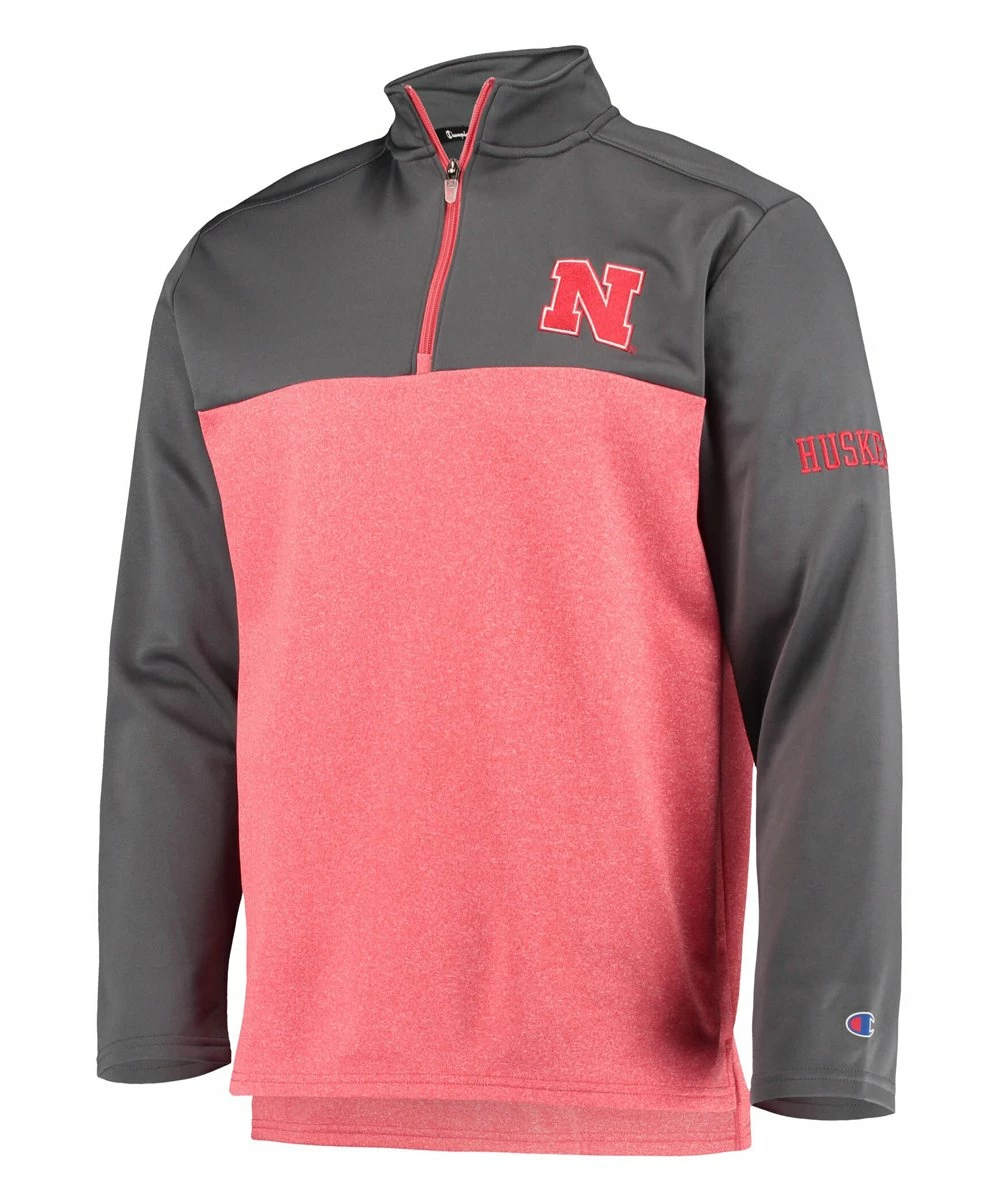 Outlet 𧨠Champion Nebraska Huskers Gameday Quarter-Zip Pullover - Men π 1 Outlet 𧨠Champion Nebraska Huskers Gameday Quarter-Zip Pullover - Men π