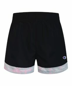 Outlet βοΈ Champion Black & Gray Brush Stroke Shorts - π§ Girls β€οΈ