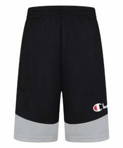 Coupon 😉 Champion Black & Oxford Heather Color Block Mesh Shorts - Boys ⭐