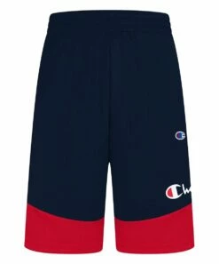 Hot Sale β Champion Navy & Scarlet Color Block Mesh Shorts - Boys π