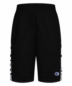 Wholesale β Champion Black & White Falling Checker Panel Shorts - Boys π