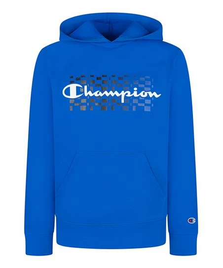 Brand new π Champion Bozetto Blue & White French Terry Script Hoodie - Boys π 1 Brand new π Champion Bozetto Blue & White French Terry Script Hoodie - Boys π