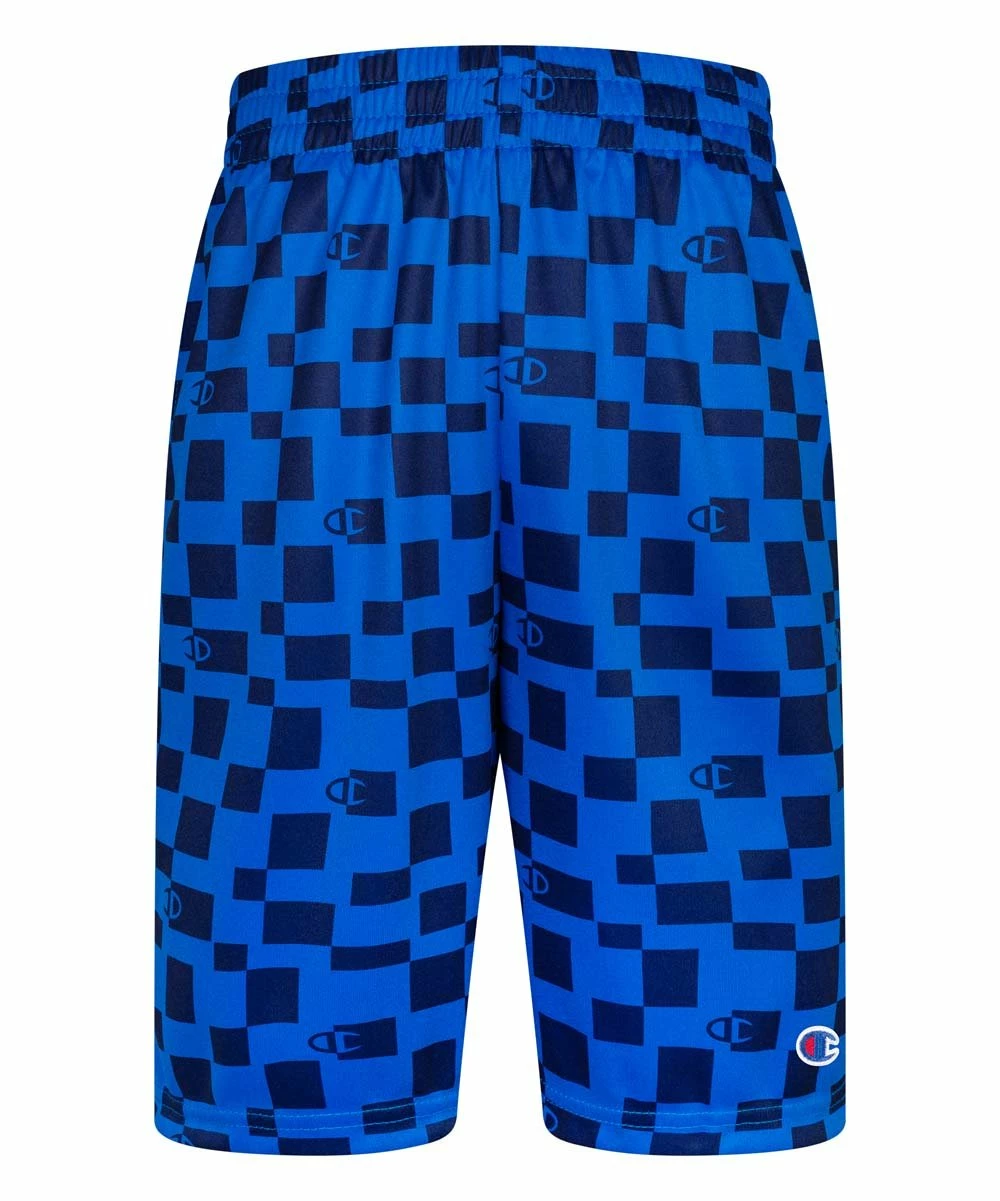 Discount π Champion Bozetto Blue & Navy Checker Interlock Shorts - Boys π 1 Discount π Champion Bozetto Blue & Navy Checker Interlock Shorts - Boys π
