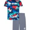 Best deal ✔️ Champion Navy Camo Short-Sleeve Tee & Concrete Shorts - Boys 🌟