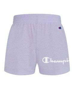 Outlet β€οΈ Champion Urban Lilac Logo Essential Mesh Shorts - π§ Girls π