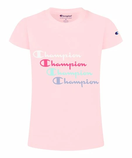 New π Champion Pink π¬ Candy Logo Stacked Tee - π§ Girls π 1 New π Champion Pink π¬ Candy Logo Stacked Tee - π§ Girls π