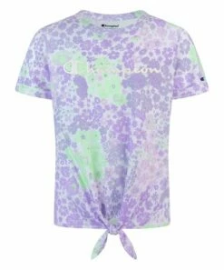 Outlet 😍 Champion Urban Lilac Floral Tie-Front Tee - 👧 Girls 😉