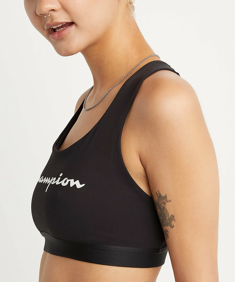 New π₯ Champion Black The Absolute Logo Sports Bra - Plus Too π 2 New π₯ Champion Black The Absolute Logo Sports Bra - Plus Too π - Image 2
