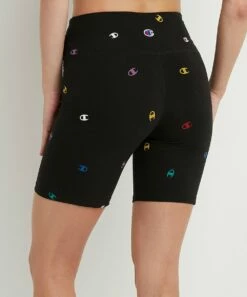 Promo 🔥 Champion Black 7'' Tossed Logo Authentic Bike Shorts - 👩 Women 🤩 -Champion Sales zu102028745 alt 1 tm1655917912