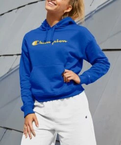 Promo β¨ Champion Deep Dazzling Blue Powerblend Relaxed Hoodie - π© Women π€©