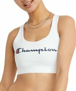 Best deal 🥰 Champion White The Absolute Logo Sports Bra - Plus Too ❤️ -Champion Sales zu102028833 alt 4 tm1655917912