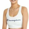 Best deal 🥰 Champion White The Absolute Logo Sports Bra - Plus Too ❤️