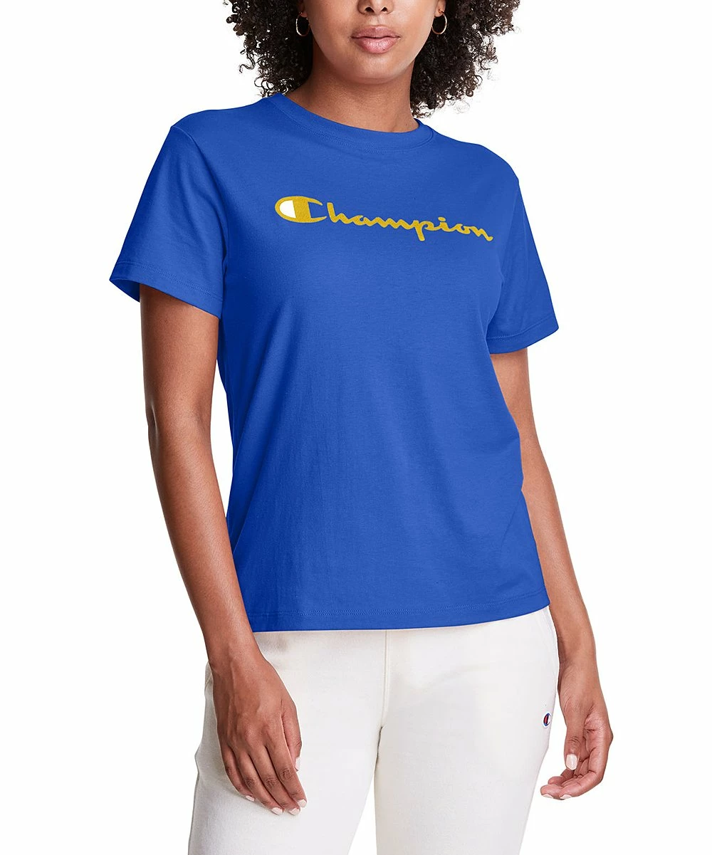 Buy π₯° Champion Deep Dazzling Blue Logo The Classic Tee - π© Women βοΈ 2 Buy π₯° Champion Deep Dazzling Blue Logo The Classic Tee - π© Women βοΈ - Image 2
