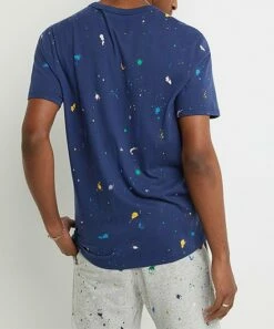 New 🧨 Champion Paint Splatter Athletic Navy Paint Splatter Tee - Men 🥰 -Champion Sales zu102037682 alt 2 tm1659381859