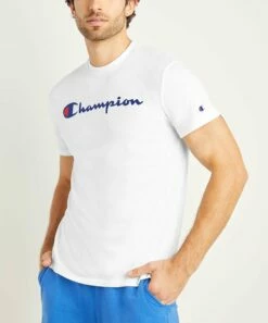 Buy 😍 Champion White Powerblend Crewneck Tee - Men ✔️