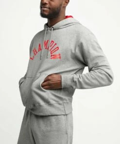 Wholesale ⌛ Champion Oxford Gray & Ripe Red Powerblend Hoodie - Men 😍 -Champion Sales zu102037729 alt 1 tm1663704645