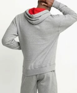 Wholesale ⌛ Champion Oxford Gray & Ripe Red Powerblend Hoodie - Men 😍 -Champion Sales zu102037729 alt 2 tm1663704645