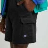 Deals 🥰 Champion Black 8'' Powerblend Cargo Shorts - Men 🧨
