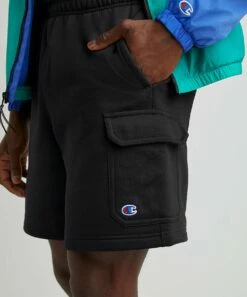 Deals 🥰 Champion Black 8'' Powerblend Cargo Shorts - Men 🧨