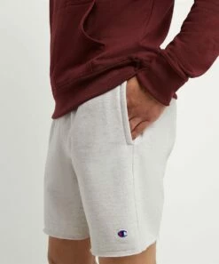 Best Pirce 🔔 Champion Oatmeal Heather 7'' Powerblend Shorts - Men 🔔 -Champion Sales zu102037865 alt 3 tm1655987885
