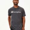 Cheap 🎁 Champion Ebony Heather Powerblend Crewneck Tee - Men 🧨