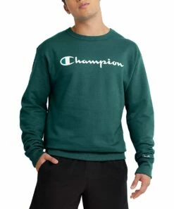Brand new 🎉 Champion Forest Peak Green 'Champion' Crewneck Sweatshirt - Men 👍