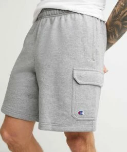 Discount 🛒 Champion Oxford Gray 8'' Powerblend Cargo Shorts - Men ⭐