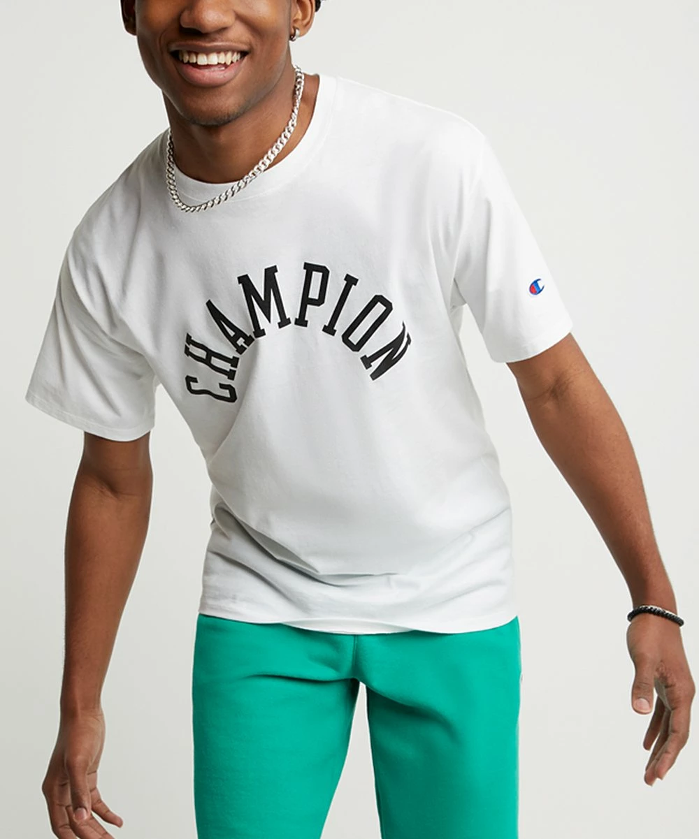 Outlet π Champion White Classic Tee - Men π₯° 1 Outlet π Champion White Classic Tee - Men π₯°