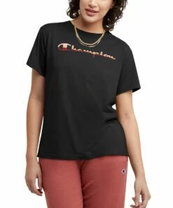 Best Sale π€© Champion Black Logo Classic Tee - π© Women π