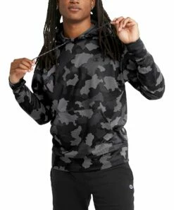 Brand new 💯 Champion Gray & Black Camo Mesh Hoodie - Men 🤩
