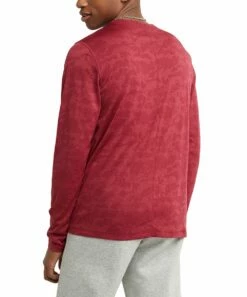 Deals 💯 Champion Cranberry Tart Camo Jacquard Long-Sleeve Tee - Men ⌛ -Champion Sales zu102046845 alt 2 tm1663608978