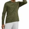 Coupon ⌛ Champion Olive Heather Camo Jacquard Long-Sleeve Tee - Men 💯