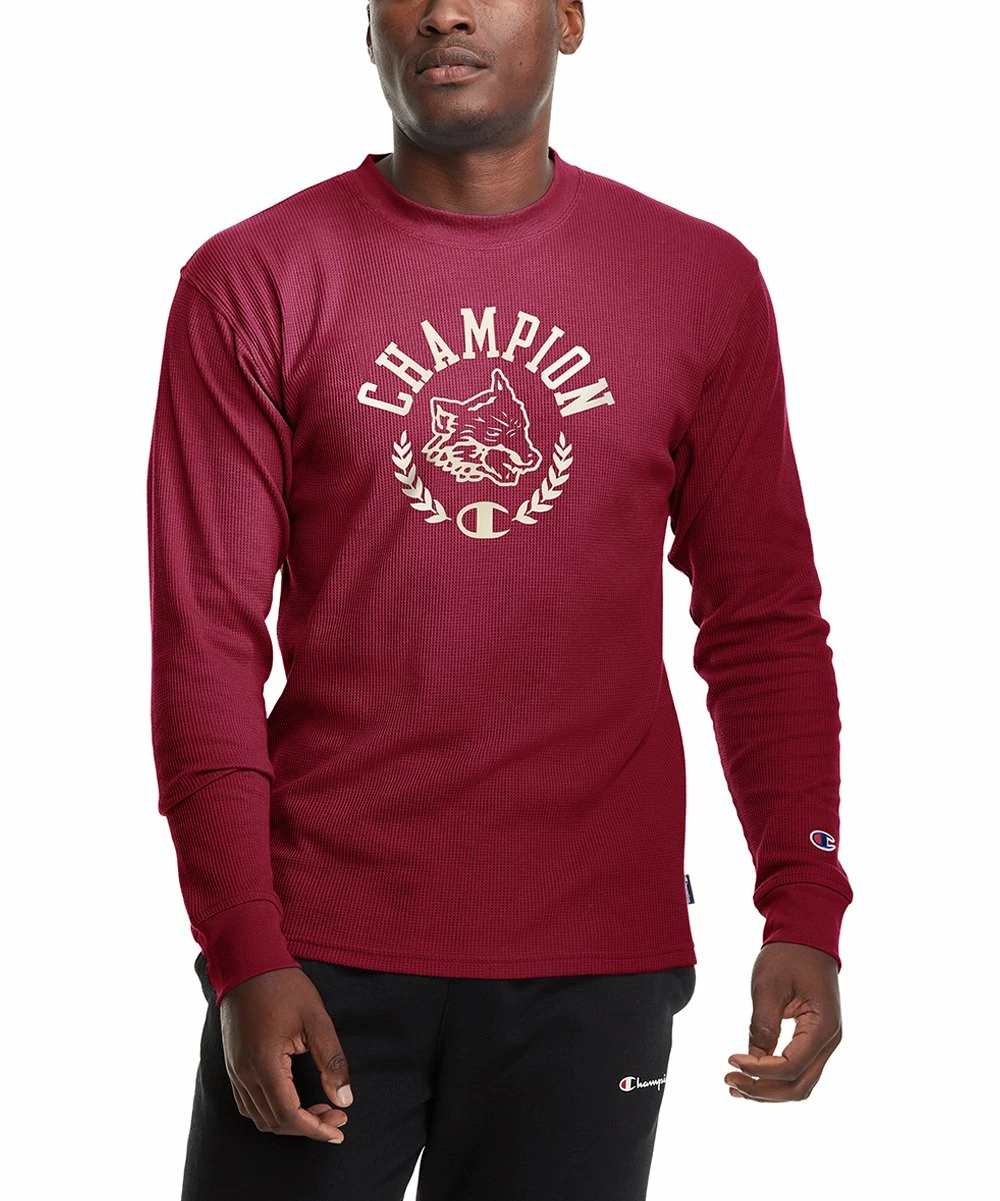 Flash Sale π₯ Champion Cranberry Tart 'Champion' Waffle-Knit Long-Sleeve Tee - Men π₯ 1 Flash Sale π₯ Champion Cranberry Tart 'Champion' Waffle-Knit Long-Sleeve Tee - Men π₯