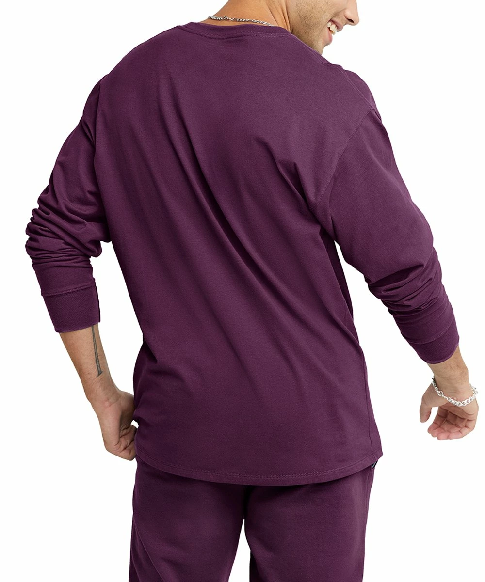Coupon π Champion Plum Port 'Champion' Crewneck Long-Sleeve Tee - Men π 2 Coupon π Champion Plum Port 'Champion' Crewneck Long-Sleeve Tee - Men π - Image 2