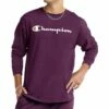 Coupon 🔔 Champion Plum Port 'Champion' Crewneck Long-Sleeve Tee - Men 😀