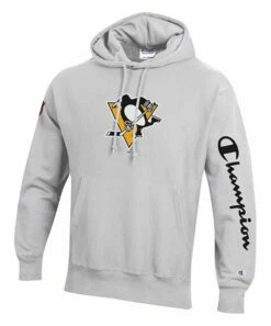 New 🌟 Champion Pittsburgh Penguins Reverse Weave Hoodie - Men 🤩