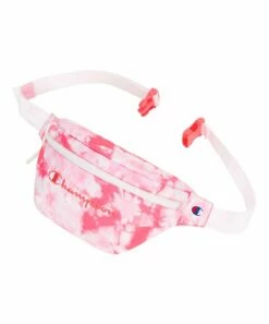 Coupon 😉 Champion Pink & White Tie-Dye Varsity Belt Bag 💯 -Champion Sales zu102582226 alt 3 tm1644944132