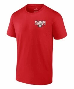 Cheap ❤️ Fanatics Georgia Bulldogs College Football Champions Score Crewneck Tee - Men ⭐