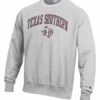 Coupon 😉 Champion Texas Southern Tigers Arch Over Logo Reverse Weave Sweatshirt - Men 😍