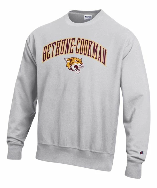 Buy π Champion Bethune-Cookman Wildcats Arch Over Logo Reverse Weave Sweatshirt - Men π 1 Buy π Champion Bethune-Cookman Wildcats Arch Over Logo Reverse Weave Sweatshirt - Men π