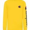 Outlet 👍 Champion Team Gold Logo Patch Long-Sleeve Tee - Boys 🎉