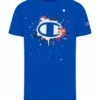 Hot Sale 🛒 Champion Bozetto Blue Cutout Splatter Logo Crewneck Tee - Boys 😉