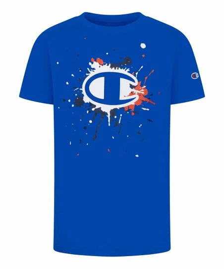 Hot Sale π Champion Bozetto Blue Cutout Splatter Logo Crewneck Tee - Boys π 1 Hot Sale π Champion Bozetto Blue Cutout Splatter Logo Crewneck Tee - Boys π