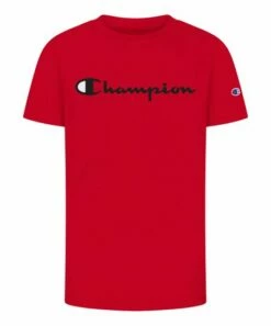 Discount 💯 Champion New Ripe 'Champion' Script Screen-Print Crewneck Tee - Boys 😉