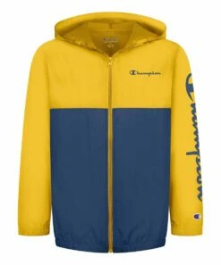 Outlet 🔔 Champion Team Gold & Navy Color Block Stadium Windbreaker - Boys 🎁
