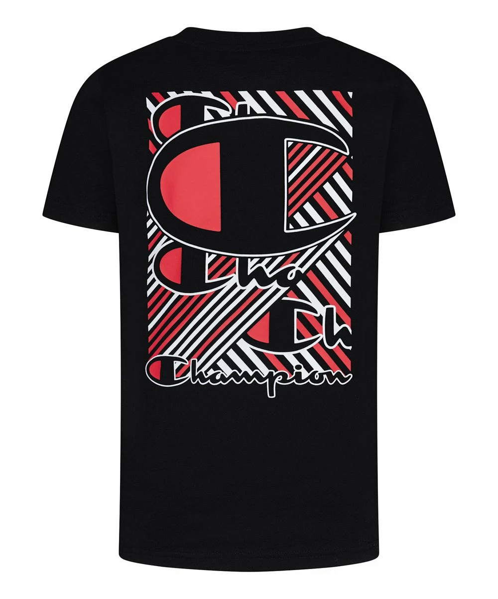 Promo ❤️ Champion Black Logo Tee - Boys ⌛ 2 Promo ❤️ Champion Black Logo Tee - Boys ⌛ - Image 2