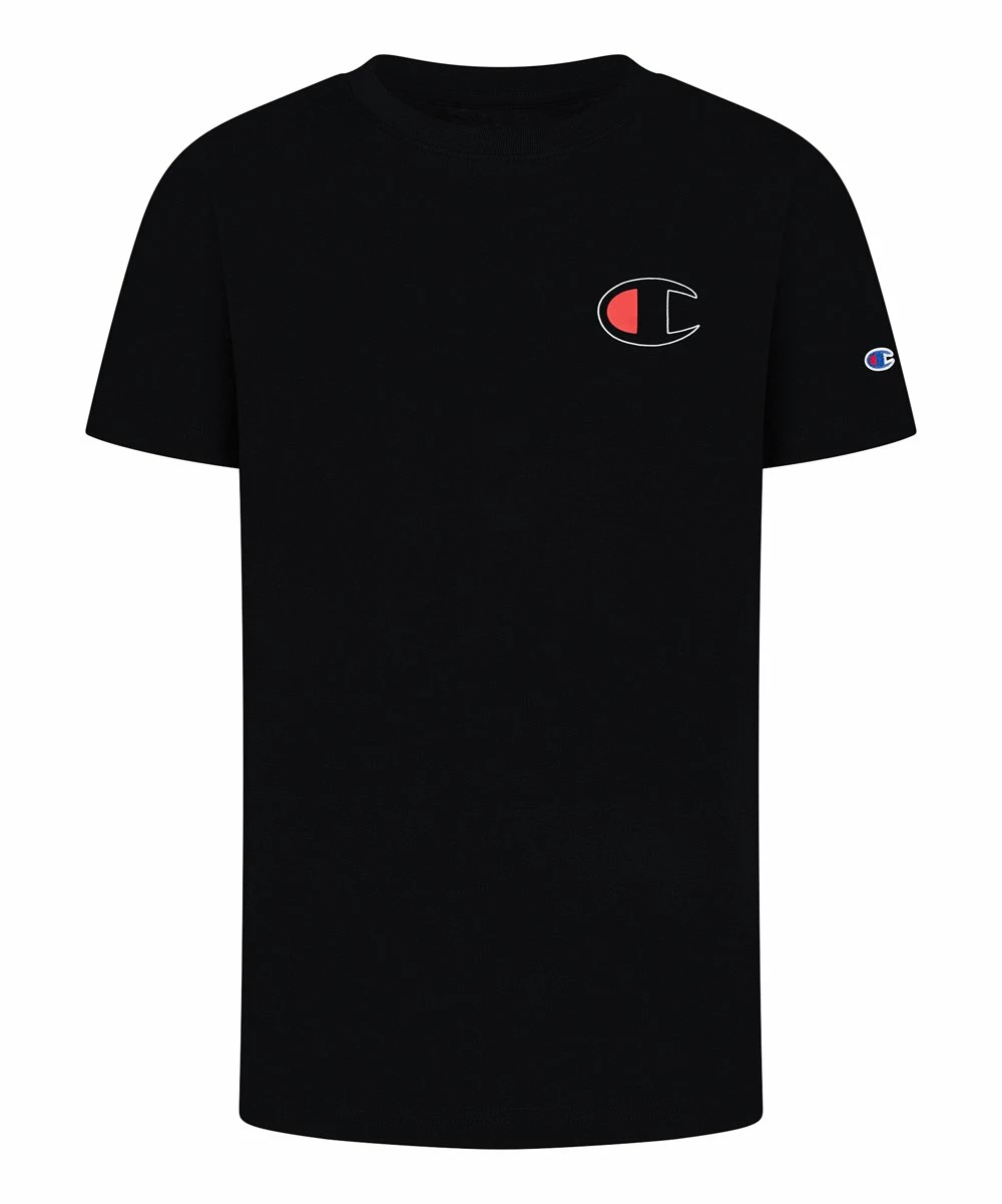 Promo ❤️ Champion Black Logo Tee - Boys ⌛ 1 Promo ❤️ Champion Black Logo Tee - Boys ⌛